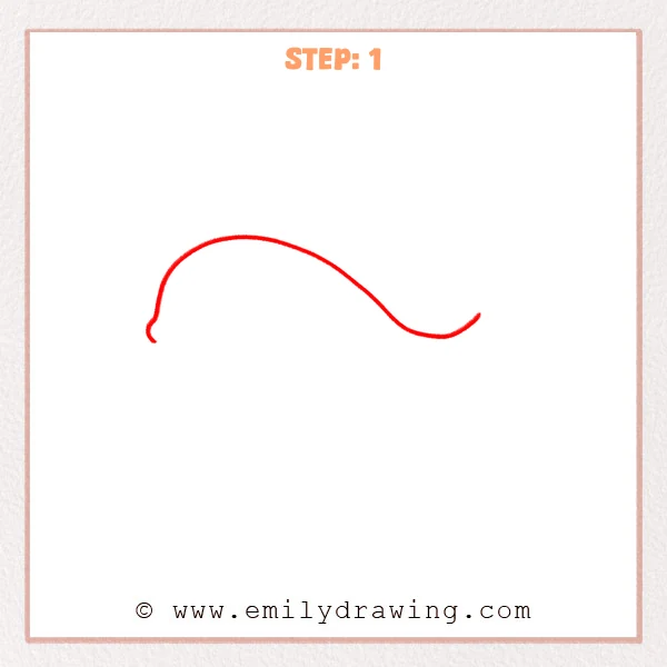 how to draw a humpback whale - Step 1